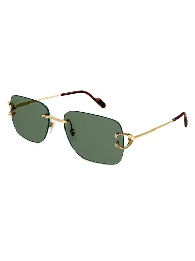 Cartier Men's C Décor 59 Square Rimless Sunglasses | Thumbnail 1 Cartier Men's C Décor 59 Square Rimless Sunglasses | Thumbnail 1