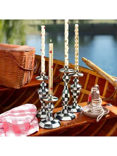 MacKenzie-Childs Courtly Check Candlestick | Thumbnail 2 MacKenzie-Childs Courtly Check Candlestick | Thumbnail 2
