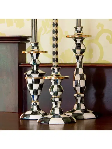 MacKenzie-Childs Courtly Check Candlestick | Thumbnail 4 MacKenzie-Childs Courtly Check Candlestick | Thumbnail 4