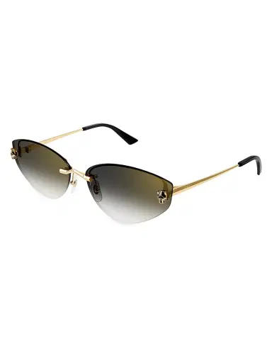 Cartier Women's Panthère Light 65MM Sunglasses - Gold | Thumbnail 5 Cartier Women's Panthère Light 65MM Sunglasses - Gold | Thumbnail 5
