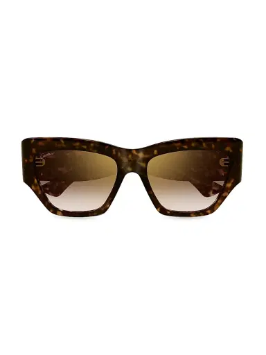 Cartier Women's Double C 55MM Cat-Eye Sunglasses | Thumbnail 2 Cartier Women's Double C 55MM Cat-Eye Sunglasses | Thumbnail 2
