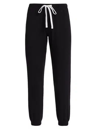 Splits59 Women's Sonja Fleece Drawstring Joggers - Black | Thumbnail 1 Splits59 Women's Sonja Fleece Drawstring Joggers - Black | Thumbnail 1