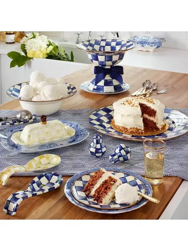 MacKenzie-Childs Royal Check Enamel Salt & Pepper Shaker Set | Thumbnail 2 MacKenzie-Childs Royal Check Enamel Salt & Pepper Shaker Set | Thumbnail 2