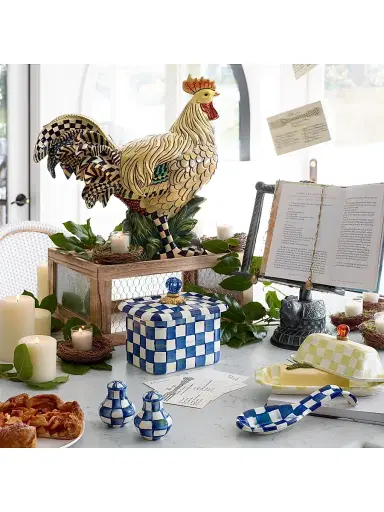 MacKenzie-Childs Royal Check Enamel Salt & Pepper Shaker Set | Thumbnail 3 MacKenzie-Childs Royal Check Enamel Salt & Pepper Shaker Set | Thumbnail 3