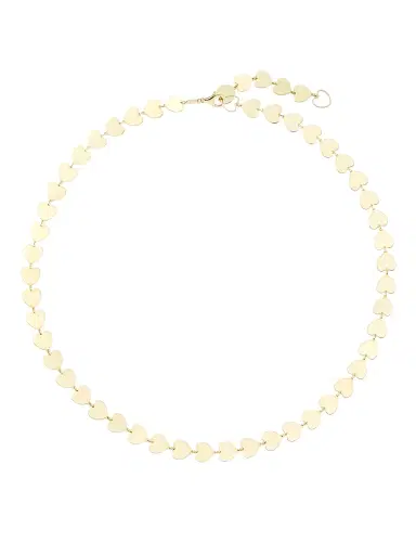 Jia Jia Women's Love 14K Gold Solid Heart Chain Necklace - Yellow Gold | Thumbnail 1 Jia Jia Women's Love 14K Gold Solid Heart Chain Necklace - Yellow Gold | Thumbnail 1