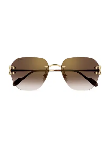 Cartier Women's C Décor 58MM Square Sunglasses - Gold Havana | Thumbnail 2 Cartier Women's C Décor 58MM Square Sunglasses - Gold Havana | Thumbnail 2