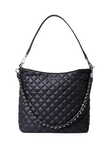 MZ Wallace Women's Crosby Quilted Hobo Bag - Black | Thumbnail 1 MZ Wallace Women's Crosby Quilted Hobo Bag - Black | Thumbnail 1