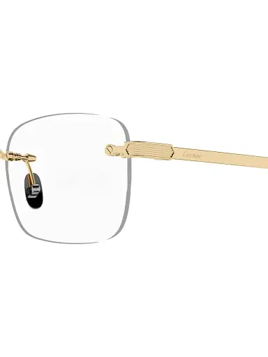 Cartier Men's Signature C 55MM 24K-Gold-Plated Titanium Optical Glasses - Gold | Thumbnail 3 Cartier Men's Signature C 55MM 24K-Gold-Plated Titanium Optical Glasses - Gold | Thumbnail 3