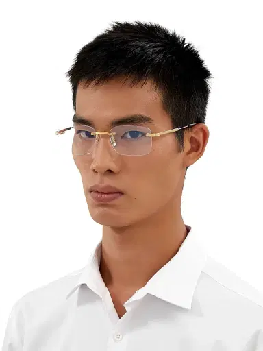 Cartier Men's Signature C 55MM 24K-Gold-Plated Titanium Optical Glasses - Gold | Thumbnail 4 Cartier Men's Signature C 55MM 24K-Gold-Plated Titanium Optical Glasses - Gold | Thumbnail 4