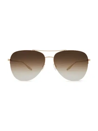 BARTON PERREIRA Men's Core Chevalier 57MM Aviator Sunglasses - Gold Smokey Topaz | Thumbnail 2 BARTON PERREIRA Men's Core Chevalier 57MM Aviator Sunglasses - Gold Smokey Topaz | Thumbnail 2