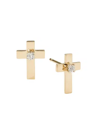 Lana Women's 14K Yellow Gold & 0.07 TCW Diamond Cross Stud Earrings - Yellow Gold | Thumbnail 1 Lana Women's 14K Yellow Gold & 0.07 TCW Diamond Cross Stud Earrings - Yellow Gold | Thumbnail 1