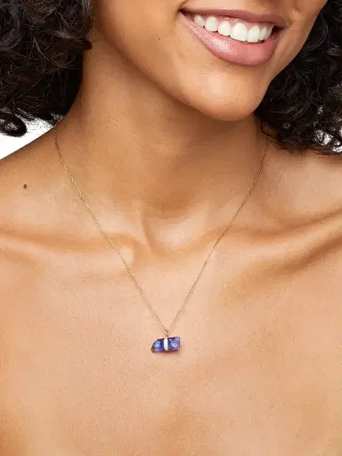 Jia Jia Women's Crystalline 14K Yellow Gold, Tanzanite & 0.25 TCW Diamond Pendant Necklace - Tanzanite | Thumbnail 2 Jia Jia Women's Crystalline 14K Yellow Gold, Tanzanite & 0.25 TCW Diamond Pendant Necklace - Tanzanite | Thumbnail 2