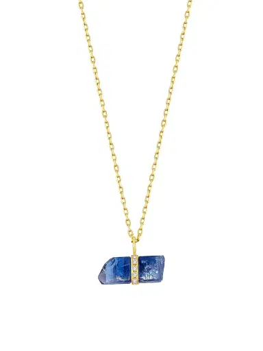 Jia Jia Women's Crystalline 14K Yellow Gold, Tanzanite & 0.25 TCW Diamond Pendant Necklace - Tanzanite | Thumbnail 1 Jia Jia Women's Crystalline 14K Yellow Gold, Tanzanite & 0.25 TCW Diamond Pendant Necklace - Tanzanite | Thumbnail 1