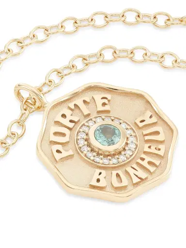 Marlo Laz Women's Je Porte Bonheur 14K Yellow Gold & Alexandrite Necklace - Alexandrite | Thumbnail 4 Marlo Laz Women's Je Porte Bonheur 14K Yellow Gold & Alexandrite Necklace - Alexandrite | Thumbnail 4