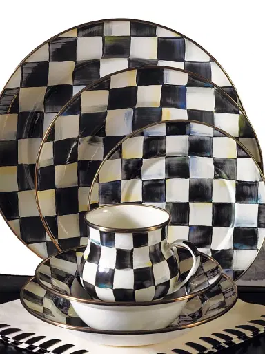 MacKenzie-Childs Checked Plate Collection - Royal Check 8'' | Thumbnail 6 MacKenzie-Childs Checked Plate Collection - Royal Check 8'' | Thumbnail 6