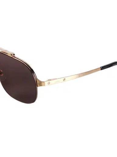 Cartier Men's Santos Evolution 62MM 24K Gold Navigator Sunglasses - Gold | Thumbnail 3 Cartier Men's Santos Evolution 62MM 24K Gold Navigator Sunglasses - Gold | Thumbnail 3