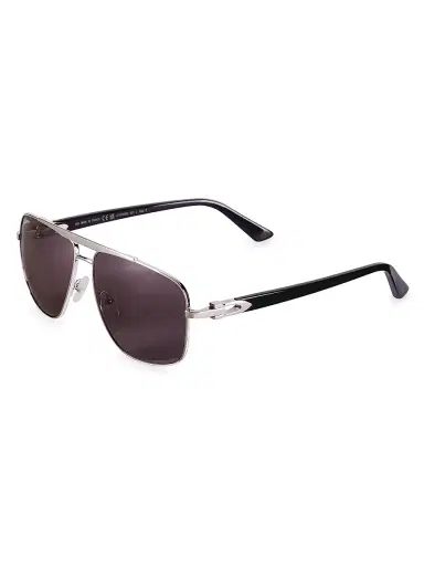 Cartier Men's C Décor Signature 58MM Platinum Navigator Sunglasses - Silver | Thumbnail 1 Cartier Men's C Décor Signature 58MM Platinum Navigator Sunglasses - Silver | Thumbnail 1