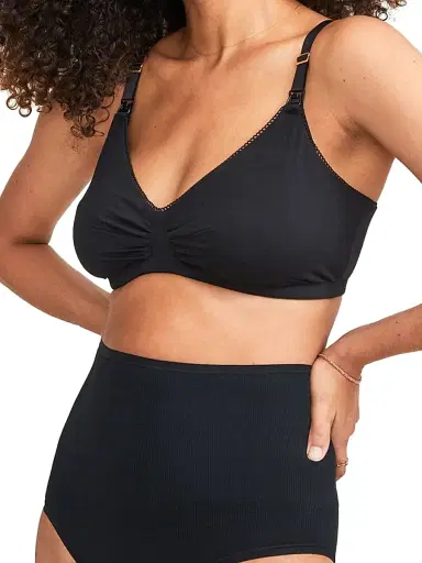 Hatch Women's The Everyday Nursing Maternity Wireless Bra - Black | Thumbnail 2 Hatch Women's The Everyday Nursing Maternity Wireless Bra - Black | Thumbnail 2