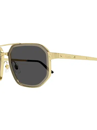 Cartier Men's Santos Classic 60MM Navigator Sunglasses - Gold Black | Thumbnail 4 Cartier Men's Santos Classic 60MM Navigator Sunglasses - Gold Black | Thumbnail 4