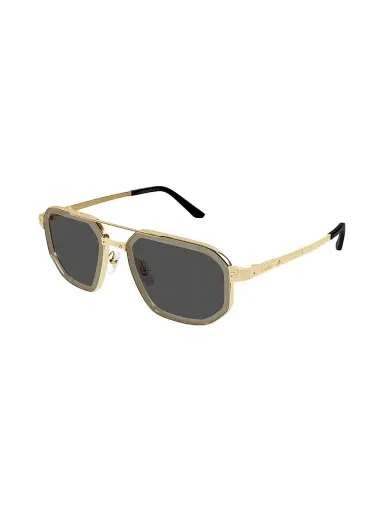 Cartier Men's Santos Classic 60MM Navigator Sunglasses - Gold Black | Thumbnail 1 Cartier Men's Santos Classic 60MM Navigator Sunglasses - Gold Black | Thumbnail 1