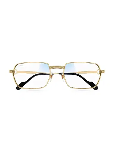 Cartier Men's Première de 56MM Rectangular Optical Glasses - Gold Clear | Thumbnail 2 Cartier Men's Première de 56MM Rectangular Optical Glasses - Gold Clear | Thumbnail 2