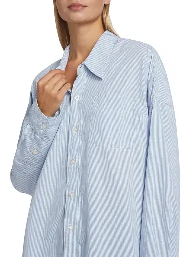 R13 Women's Drop Neck Oxford Shirt | Thumbnail 6 R13 Women's Drop Neck Oxford Shirt | Thumbnail 6