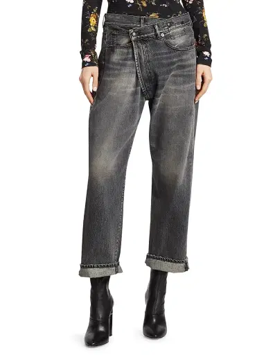 R13 Women's Faded Crossover Jeans - Leyton Black - Size 27 | Thumbnail 3 R13 Women's Faded Crossover Jeans - Leyton Black - Size 27 | Thumbnail 3
