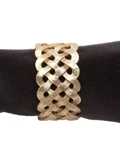 L'Objet 4-Piece Braided Napkin Ring Set - Gold | Thumbnail 1 L'Objet 4-Piece Braided Napkin Ring Set - Gold | Thumbnail 1