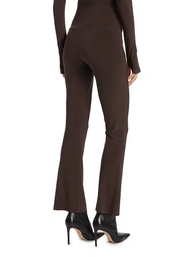 Norma Kamali Women's High-Waisted Boot-Cut Pants - Chocolate | Thumbnail 5 Norma Kamali Women's High-Waisted Boot-Cut Pants - Chocolate | Thumbnail 5
