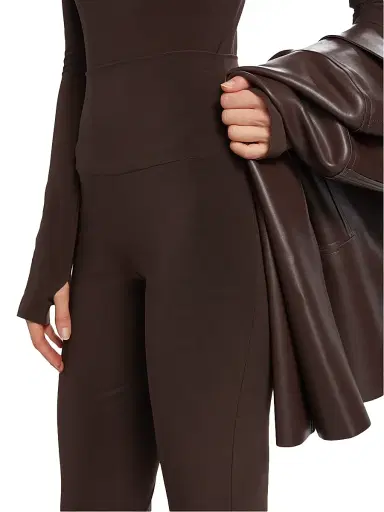 Norma Kamali Women's High-Waisted Boot-Cut Pants - Chocolate | Thumbnail 6 Norma Kamali Women's High-Waisted Boot-Cut Pants - Chocolate | Thumbnail 6