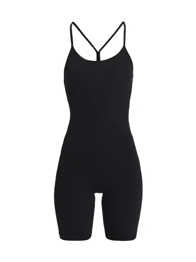 Splits59 Women's Airweight Short Jumpsuit - Black | Thumbnail 1 Splits59 Women's Airweight Short Jumpsuit - Black | Thumbnail 1