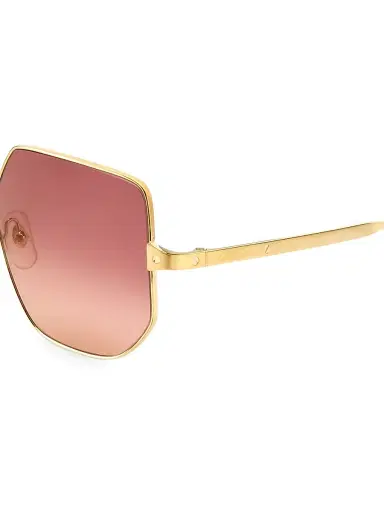 Cartier Women's Santos De 58MM Geometric Sunglasses - Gold | Thumbnail 3 Cartier Women's Santos De 58MM Geometric Sunglasses - Gold | Thumbnail 3