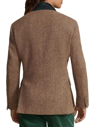 Polo Ralph Lauren Men's RL67 Herringbone Wool Two-Button Sport Coat - Brown And Camel | Thumbnail 4 Polo Ralph Lauren Men's RL67 Herringbone Wool Two-Button Sport Coat - Brown And Camel | Thumbnail 4