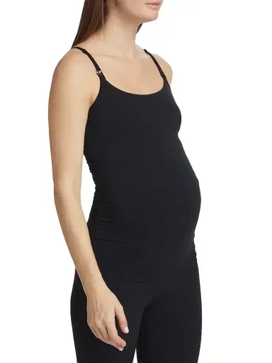 Splits59 Women's Mia AirWeight Maternity Tank - Black | Thumbnail 4 Splits59 Women's Mia AirWeight Maternity Tank - Black | Thumbnail 4