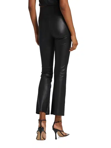 Sprwmn Women's Leather Flare Ankle Leggings | Thumbnail 5 Sprwmn Women's Leather Flare Ankle Leggings | Thumbnail 5