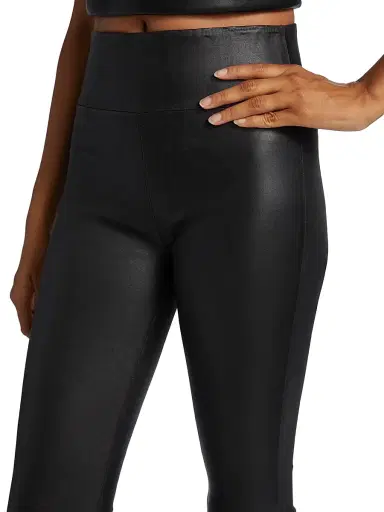 Sprwmn Women's Leather Flare Ankle Leggings | Thumbnail 6 Sprwmn Women's Leather Flare Ankle Leggings | Thumbnail 6