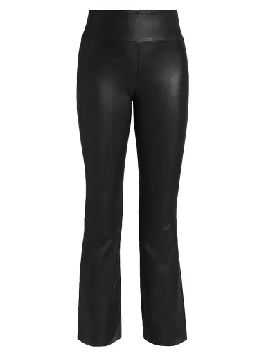 Sprwmn Women's Leather Flare Ankle Leggings | Thumbnail 1 Sprwmn Women's Leather Flare Ankle Leggings | Thumbnail 1