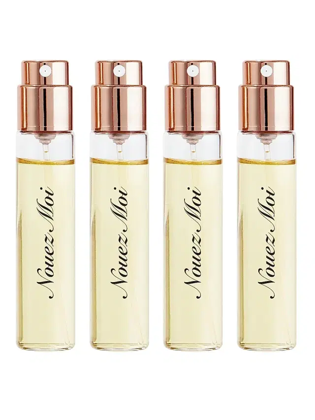 Rose Gold Nouez Moi 4-Piece Travel Spray Refill Set Rose Gold Nouez Moi 4-Piece Travel Spray Refill Set