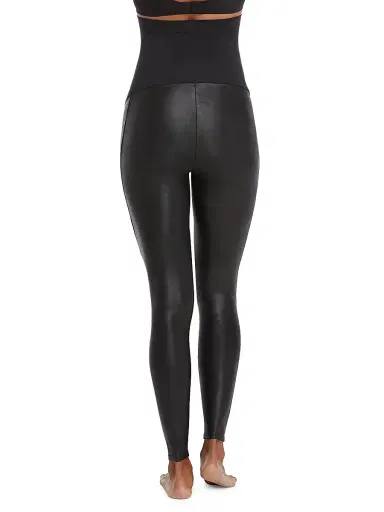 Spanx Women's Mama Maternity Faux Leather Leggings - Very Black | Thumbnail 3 Spanx Women's Mama Maternity Faux Leather Leggings - Very Black | Thumbnail 3