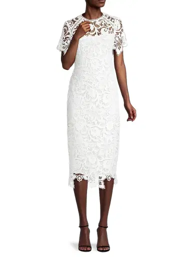 Shoshanna Women's Kiriya Lace Sheath Dress - White | Thumbnail 2 Shoshanna Women's Kiriya Lace Sheath Dress - White | Thumbnail 2