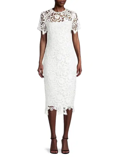 Shoshanna Women's Kiriya Lace Sheath Dress - White | Thumbnail 3 Shoshanna Women's Kiriya Lace Sheath Dress - White | Thumbnail 3