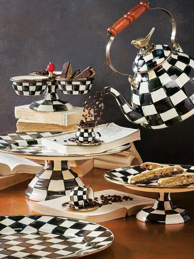 MacKenzie-Childs Courtly Check Enamel Triplicity | Thumbnail 2 MacKenzie-Childs Courtly Check Enamel Triplicity | Thumbnail 2
