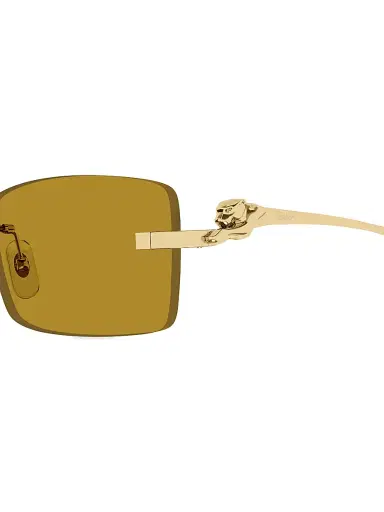 Cartier Men's Panthère Classic 58MM Rectangular Sunglasses - Gold | Thumbnail 3 Cartier Men's Panthère Classic 58MM Rectangular Sunglasses - Gold | Thumbnail 3