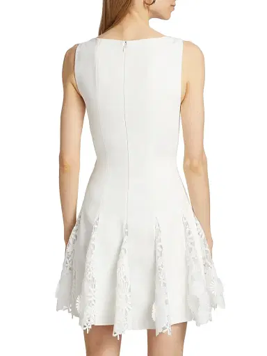 Milly Women's Ariel Cady 3D Lace Minidress - Ecru | Thumbnail 5 Milly Women's Ariel Cady 3D Lace Minidress - Ecru | Thumbnail 5