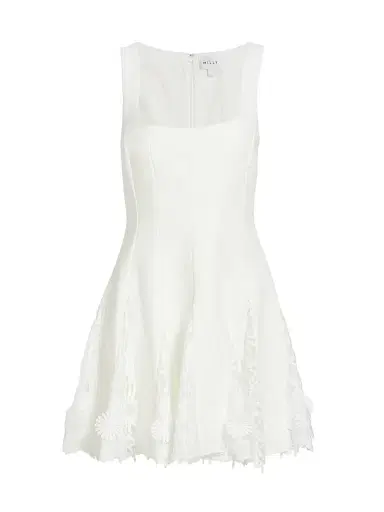 Milly Women's Ariel Cady 3D Lace Minidress - Ecru | Thumbnail 1 Milly Women's Ariel Cady 3D Lace Minidress - Ecru | Thumbnail 1