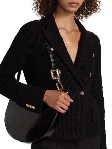 Milly Women's Kimmie Textured Knit Blazer - Black | Thumbnail 6 Milly Women's Kimmie Textured Knit Blazer - Black | Thumbnail 6