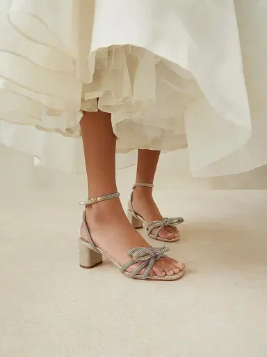 Loeffler Randall Women's Mikel Crystal-Embellished Suede Sandals - Cappuccino | Thumbnail 6 Loeffler Randall Women's Mikel Crystal-Embellished Suede Sandals - Cappuccino | Thumbnail 6
