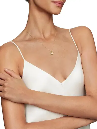 David Yurman Women's Initial Charm Necklace in 18K Yellow Gold with Pavé Diamonds - Initial Z | Thumbnail 2 David Yurman Women's Initial Charm Necklace in 18K Yellow Gold with Pavé Diamonds - Initial Z | Thumbnail 2