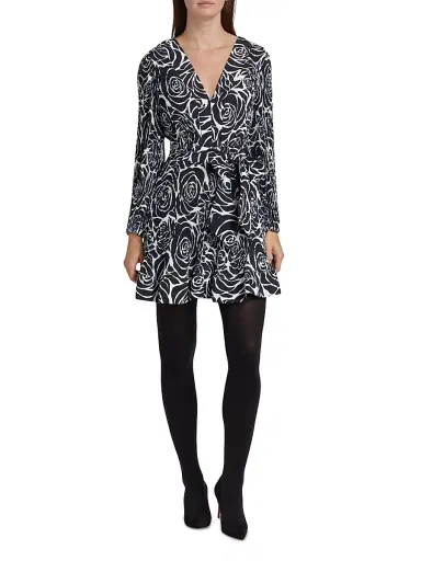 Milly Women's Classy Liv Rose Minidress - Black Rose | Thumbnail 2 Milly Women's Classy Liv Rose Minidress - Black Rose | Thumbnail 2