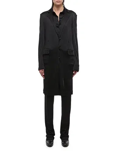 Helmut Lang Women's Long Single-Breasted Jacket | Thumbnail 2 Helmut Lang Women's Long Single-Breasted Jacket | Thumbnail 2